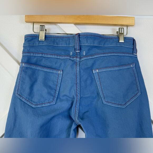 Isabel Marant Étoile Blue Slim-Fit Jeans With Red Stitching - Size FR 38 (US 6) - Picture 5 of 11